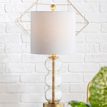 February 21" Glass/Metal LED Table Lamp - JONATHAN Y